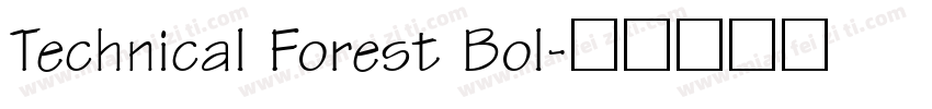 Technical Forest Bol字体转换
